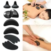 2Pcs Professional Massage Hot Stone Set Natural Lava Heat Stones Basalt Warmer F