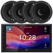 JVC 1-Din Bluetooth Car Radio, 4x Infinity 6.5" 150W Max Multi-Element Speakers
