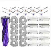 Roller Brush Main Side Brush Hepa Filter Mop Rag Cloth Replacement Parts, Compatible for Narwal Freo X Ultra, J4 / Lite Robot Wet Dry Cordless Vacuum Cleaner Accessories(Set-L)