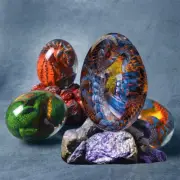 Crystal Lava Dragon Egg Ornamental Dinosaur Egg Resin Statue Funny Birthday Gift