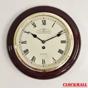Cambridge SOLID TIMBER STATION WALL CLOCK SILENT MOVEMENT Piano 29CM 970.37R