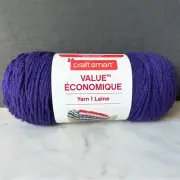 Craft Smart Value Solids Acrylic Yarn - 1 Skein Color Purple #VS06