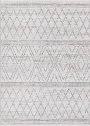 Radiant beige geometric rug