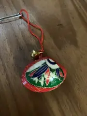 collectible hand painted seashell rattle with bell from japan new