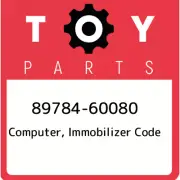 89784-60080 Toyota Computer, immobilizer code 8978460080, New Genuine OEM Part
