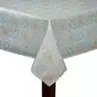Waverly Fabric Cloth Tablecloth Astrid 70" Rd Summer Spring Green Gold Medallion