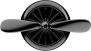 [INEBIZ] Creative Air Force II Car Air Freshener Aromatherapy Essential Oil Diffuser Locket Clip with 5 Refill Pieces (Black)