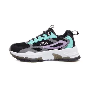 FILA SLIDE BOOM 女撞色拼接慢跑鞋 黑紫 KAORACER 5-J902V-049