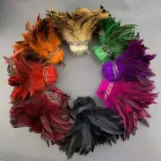 900Pcs/Lot Hackle Rooster Feathers Fly Tying 5-6INCH Dyed Pheasant Saddle Plumes