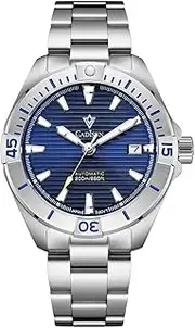 [FINNIAN] CADISEN Men's Automatic Watch Automatic Movement with Stainless Steel Strap NH35 Waterproof Noctulucent Light