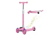 Bopeep Foldable Kids Scooter 3 Wheels Pink