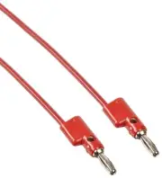 Pomona B-60-2 Stack Up Banana Plug Both Ends, 60" Length, Red (Pack of 5)