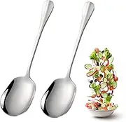 Stainless Steel Serving Spoon, Large Serving Spoon with Long Handles, Salad Servers Stainless Steel Serving Spoon Set, Serving Spoon, Stainless Steel Long Spoon, Salad Spoon, Serving Utensils,