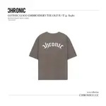 ｜75｜（已完售）S號/全新CHRONIC GOTHIC LOGO-EMBROIDERY TEE OLIVE / T-3