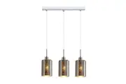 ESPEJO Pendant Lamp Light Interior ES x 3 72W Chrome Glass with Dotted Effect Square Base