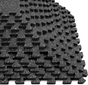 Rubber Gym Flooring for Home Gym, 0.56" Thick Gym Flooring Tiles, EVA Foam Mats