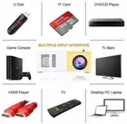 1080p Full HD4K Home Video Projector Compatible w HDMI/VGA/USB/TV Box/Laptop/DVD