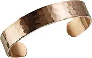 [DEMMEX] Hand Crafted Thickest 100% Turkish Hammered Copper Unisex Cuff Bracelet, 1.5mm Thick Solid High Gauge Pure Copper. Reduce Joint Pain and Inflammation & Stress (0.6), ONE SIZE FITS ALL