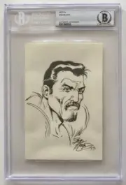 BOB McLEOD SIGNED & SKETCH 4X6 KRAVEN THE HUNTER BECKETT AUTHENTIC AUTO & ART