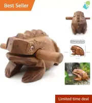 5" Wooden Frog Noise Maker - Creative Percussion Instrument for Kids & Adults