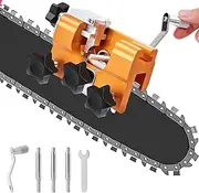 Chainsaw Sharpening Kit, Chainsaw Chain Sharpening Jig,Portable Hand Crank Chainsaw Sharpeners with 3 Grinding Heads,Suitable for All Kinds of Chain Saws and Electric Saws