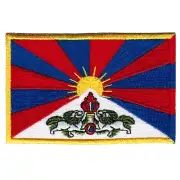 TIBET FLAG PATCH embroidered iron-on TIBETAN EMBLEM CHINA REGION DALAI LAMA new