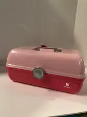 NWT Ulta Beauty Pink Sparkle Caboodles EMPTY Makeup Train Organizer Case