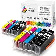 Cartridge Planet 10 Pack (2BK,2PBK,2C,2M,2Y) Compatible Ink for Canon PGI-650XL CLI-651XL PGI650XL CLI651XL for Canon IP7260 IP8760 IX6860 MG5460 MG5560 MG5660 MG6360 MG6460 MG6660 MG7160 MG7560 MX7..