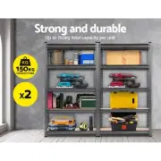 2 PCS Garage Shelving Warehouse Storage Racking Unit Adjustable Shelf Height