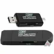 Two Pcs VidPro USB 2.0 Type-C MicroSD & SD Card Reader