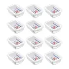 12PK Lemon & Lime Yorkshire Durable Glass Fresh Lock Food Storage Container 1L