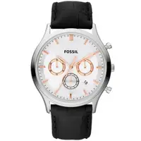在飛比找momo購物網優惠-【FOSSIL】都會紳士三眼魅力腕錶(FS4640)