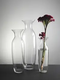 在飛比找松果購物優惠-新中式透明玻璃落地花瓶 優雅居家風格花瓶 高度選擇 (8.3