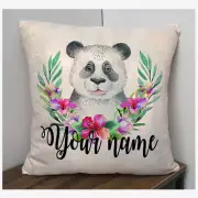 Panda Bear Cushion Cover Throw Pillow Personalised Glitter