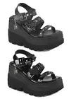 Pleaser Demonia SHAKER-13 4 1/2" Wedge Platform Ankle Strap Sandal