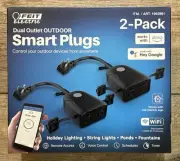 Feit Electric Dual Outlet Outdoor Smart Plugs 2 Pack