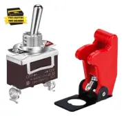 Safety Cover Toggle Switch Guard on off Red Aircraft Covered 20A 12V Toggle Rock