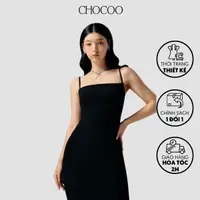 在飛比找蝦皮購物優惠-Monita Long Dress Chocoo 黑色連衣裙