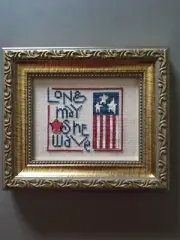 Framed Needlework - Long May She Wave