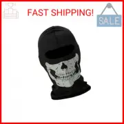 Black Ghosts Balaclava Skull Full Face Mask for Cosplay Party Halloween Motorcyc
