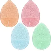 4 PCS Face Sponges Cleansing Exfoliating Facial Sponges Gentle Reusable Pads Bath Puff for Washing Face, Makeup Remover, Deep Pore Clean Blackheads (Secondary colour, One size)