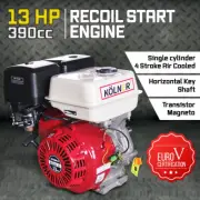 New Kolner 13hp 25.4mm Horizontal Key Shaft Q Type Petrol Engine - Recoil Start
