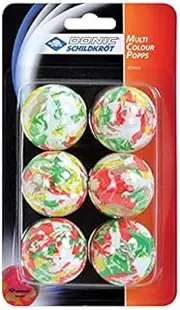 Donic DO649016 Multicolour Popps 40mm 6 Pack
