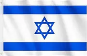 Hianjoo Israel Flag 5ft x 3ft With Eyelets - Vivid Color Fade Proof Polyester Canvas for Indoor and Outdoor Parade Garden Use - 90 * 150CM