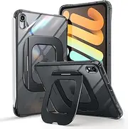 [SUPCASE] for iPad Mini 7 A17 Pro 2024 Case with Stand (Unicorn Beetle Prism), [Anti-Scratch] [Support Apple Pencil Charging] Slim Protective Clear Cover for iPad Mini 7th/6th Generation 8.3 Inch, Black