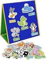 Felt Board for Toddlers, Playboard, Freestanding Double Side Kids Story Board Early Learning for Classroom Use Home, Blue