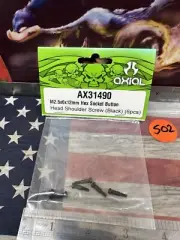 AXIAL AX31490 Hex Socket Button Head Shoulder Screw M2.5 X 6 X 12mm X 6pc./Black