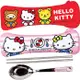 凱蒂貓HELLO KITTY不鏽鋼餐具組筷子湯匙環保餐具組附收納袋 KT52581【卡通小物】