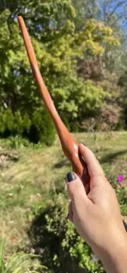 Hand Carved Cedar Wood Magic Wand Wizard Witch 14 5/8" NEW