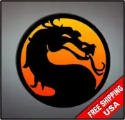 Mortal Kombat MK Vinyl Wall logo Decal Sticker nostalgia sub zero scorpion